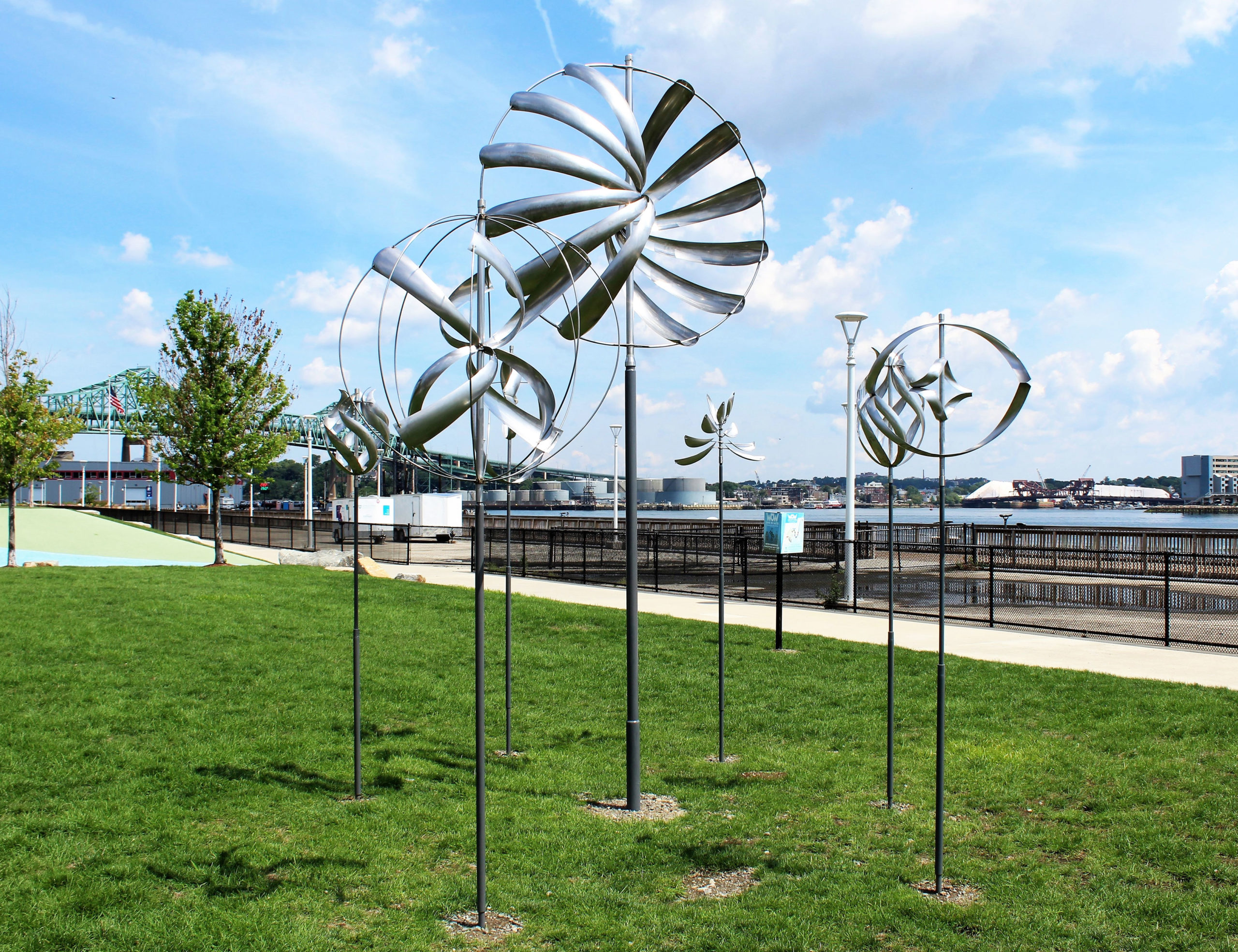 WOW: Wind On Water Wind Sculptures Exhibit by Lyman Whitaker provides Respite during Pandemic