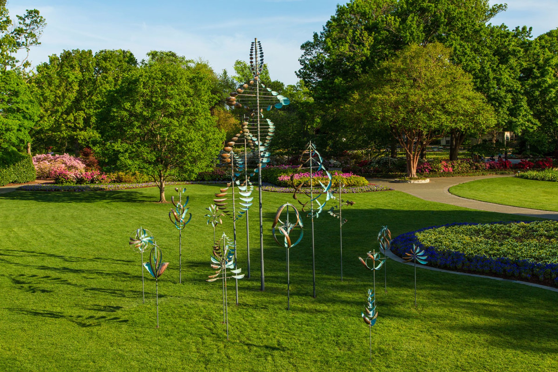 Wind Sculptures at the Dallas Arboretum